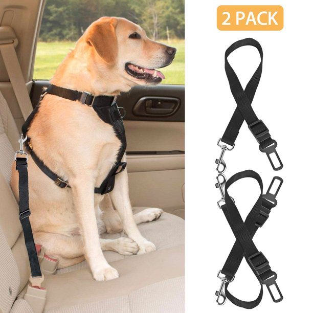 iMountek Vehicle Pet Seat Belt Puppy Car Seatbelt Harness D Ring Lead