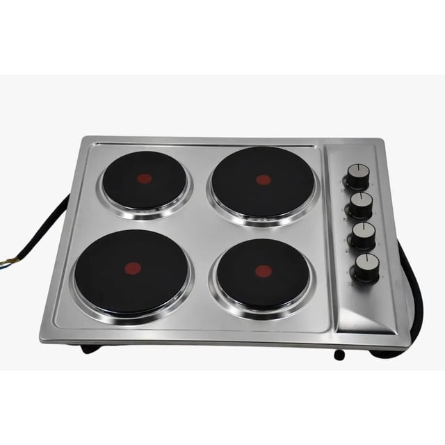 Parrilla Estufa Eléctrica 4 Quemadores 110v Acero Inoxidable Maxims Parrilla Electrica