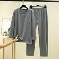 thumbnail image 3 of TBWNWG Men's Winter Thermal Flannel Pajama Set Long Sleeve Shirt And Pants Cozy Lined Home Loungewear Outfit,Size 4XL, 3 of 3