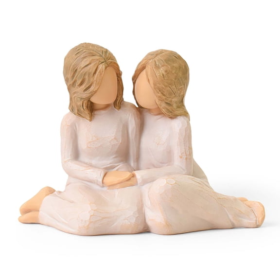 thovorrnl Sister Figurines, Sister Gifts for Women, Birthday Gift for Best Friend, Hand-Painted Resin Friendship Home Decor Statue for Shelf Desk
