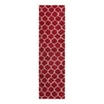 thumbnail image 3 of Unique Loom Trellis Shag Collection Area Rug - Ruby (2' 7" x 10' Runner Burgundy Red/Ivory), 3 of 11