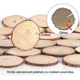 thumbnail image 2 of 30 piezas de rodajas de madera natural YUANXCMXG 6 a 7 cm con hilo de yute, 2 of 5