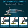 thumbnail image 6 of VANNECT Buffer Polisher, 1200W 7-inch Polisher with 6 Variable Speed, 5 Foam Pads, Detachable Handle and Safety Lock Car Buffer Polisher Ideal for Car Sanding, Polishing, Waxing (Upgraded), 6 of 8