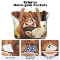 thumbnail image 2 of Tote Bag for Women - Highland Cow and Sunflower Shoulder Bag - Large Utility Work Duffle Bag with Zipper Handbag for Travel, Work, Sprots, 2 of 5