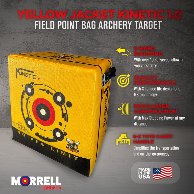 Morrell Targets 65-Pound Yellow Jacket Kinetic 2-Side Field Point Morrell Targets 65-Pound Yellow Jacket Kinetic 2-Side Field Point