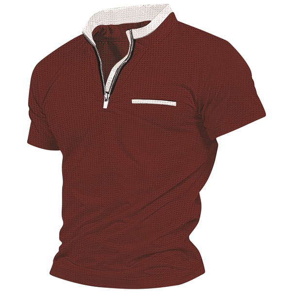 Camisas de Manga Larga para Hombres Casual Color Sólido Cuello Redondo, Blusa de Poliéster para Al Aire Libre, Diario Y Invierno de Primavera