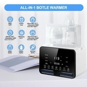 Baby Bottle Warmer, Lychee Portable Dual Bottle 9-in-1 Fast Milk Warmer & Sterilizer with LCD Display, Timer & 48H Accurate Temperature Control for Breastmilk & Formula, BPA Free