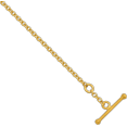 thumbnail image 4 of 24K Solid Yellow Gold 1.3mm Cable Rolo Link Chain Belcher Necklace, 4 of 6