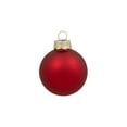 thumbnail image 4 of Northlight 2-Finish Christmas Glass Ball Ornaments - 1.5" (40mm) - Red - 10ct, 4 of 8