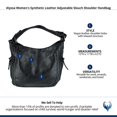 thumbnail image 6 of CTM  Synthetic Leather Adjustable Slouch Shoulder Handbag (Women), 6 of 6
