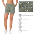 thumbnail image 4 of Women’s 5” Fishing Hiking Quick Dry Cargo Shorts with Zipper Pockets UPF 50+ Water Resistant Summer Casual Shorts FP04W, 4 of 7