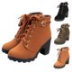 thumbnail image 1 of Ladies Chunky Heel Boots, Versatile Lace Up Style Great for Dating and Shopping Adventures, 1 of 5