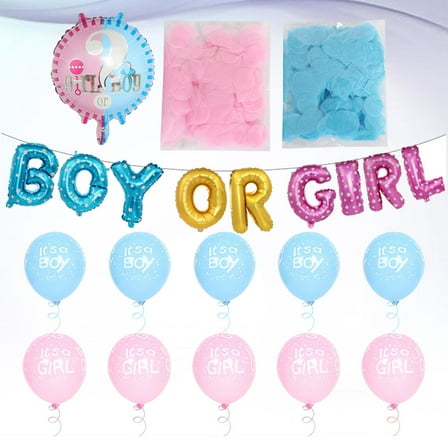 HINTRMENT Latex Balloons Set 18 Inch Round with Confetti for Baby Shower Boy or Girl Balloon Decoration