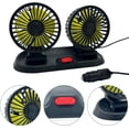 thumbnail image 3 of Ventilador de Automóvil Ajustable, Diseño de Cabezal Doble, Ajustable En 2 Velocidades, Ventilador de Automóvil Portátil Giratorio de 360°, Alimentado Por Encendedor de 12 V(A), 3 of 9