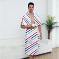 thumbnail image 7 of Colevkie Men's 2 Pcs Bath Wrap Set-Bath Skirt and Towel Soft Adjustable Beach Towel Quick Drying for Home Bathroom Sauna Travel Portable Absorbent Printed Simple Style Pattern, 7 of 7
