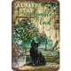 thumbnail image 1 of Placa Metal Vintage Gato Rectangular Hierro Pintura Pared Del 30x40cm, 1 of 9
