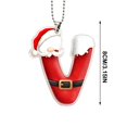 thumbnail image 3 of Santa Suit Letter Christmas Ornament, A-Z Alphabet Flat Acrylic Pendant, Personalized Initial Xmas Tree Decor, DIY Custom Name Hanging Ornament for Car Rearview Mirror, 3 of 6