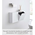 thumbnail image 2 of Yamazaki Home Wall-Mounted Storage or Trash Bin, White, ABS Plastic, 4L, Supports 5.5 pounds, No Assembly, 2 of 7