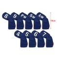 thumbnail image 4 of 9x Golf Iron Headcover Set, Golf Club Head Cover con gran número ,,,7,8,9,PW,SW,AW Protección Cuello Impermeable Guardia Accesorios para golf , DYNWAVEMX Cubierta de cabeza de hierro de golf, 4 of 8