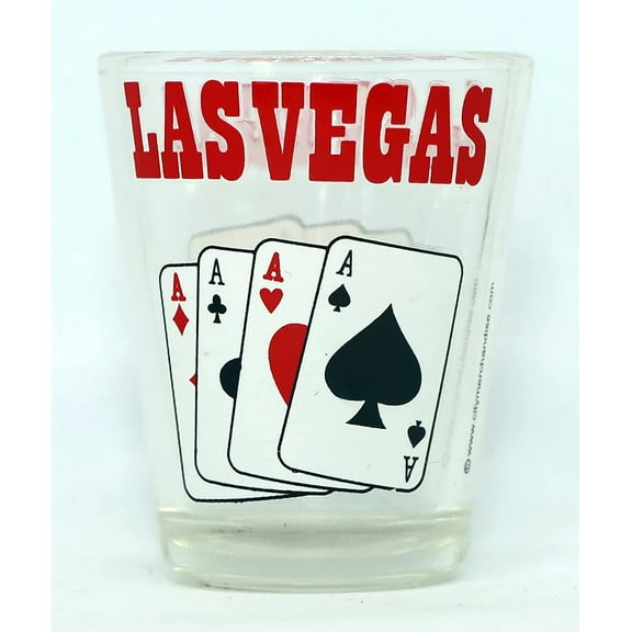 Las Vegas Nevada 4 Aces Clear shot glass…