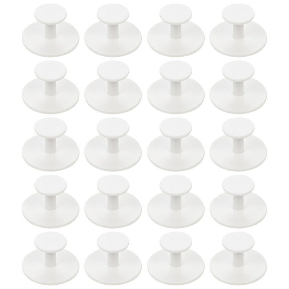 Door Handle Kitchen Cabinet Handles Sliding Cupboard Drawer Knobs Self-stick Dresser Paste Type Pull 20 Pcs