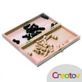 thumbnail image 3 of Chess Board Set, Deluxe Folding Tournament Game Board with Storage Bags and Genuine Intricately Carved Stained Wood Pieces, Great for Travel By Creatov®, 3 of 7
