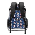 thumbnail image 2 of Honeii Winter old man Playtime Print Clear Backpack Heavy Duty Transparent Bag 17" See Through BookBag for Women Men Adults Work Festival Sports Travel, 2 of 7