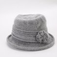 thumbnail image 5 of Women Winter Knit 1920s Vintage Bucket Bowler Hat Round Brim Warm Hat, 5 of 6