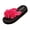 Hot Pink, variant on Beige Ladies 2026 Summer Comfy Weaving Flat Slides Flower Accent Thong Style Beach Vacation Sandals