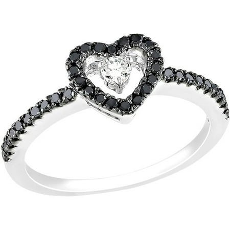 1/4 Carat T.w. Black And White Diamond F