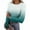 White, variant on Women's Gradient Long-Sleeved Shirts, Round-Neck Pullover Soft Tops, Warm Undershirts for Fall and Winter