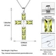 thumbnail image 5 of Jewmon 925 Sterling Silver Cross Necklace August Birthstone Cross Pendant Necklace for Women Men Birthstone Jewelry Gifts for Mom Wife Girlfriend, 5 of 9