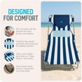 thumbnail image 4 of Ostrich The Ladies Comfort Lounger, Foldable Beach Pool Tanning Chair, Stripe, 4 of 14