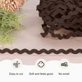 thumbnail image 2 of 2-Pack Rick Rack Trim, 28 Yard 5mm / 0.2 Inch Wave Bending Fringe Trimming Ribbon, Polyester RIC Rac Trim [Coffee], 2 of 6