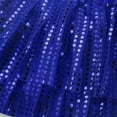 thumbnail image 4 of ZDHoor Girls Glittery Sequined Dance Tutu Skirt Hip Hop Latin Jazz Prom Dance Stage Performance Blue 10-12, 4 of 8
