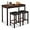 Brown/Black, variant on Dining Table Set for 2, Counter Height Dining Table Set with 2 Bar Stools, Wood Legs, Dinette Table Set, Breakfast Nook Table Set, Space-Saving Kitchen Table Set (White/Grey)