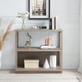 thumbnail image 3 of Evelyn&Zoe Thalia 33" Tall Rectangular Bookcase in Antiqued Gray Oak, 3 of 9