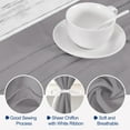 thumbnail image 4 of 2 Paquete 10 Pies Chifón Mesa Camino, 28 x 120 Pulgadas Rústico Gasa Mantel Transparente Boda Mesa Camino para Boda Nupcial Fiesta Mesa Decoraciones, Gris, 4 of 6