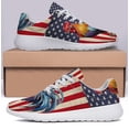 thumbnail image 3 of Patriotic Rooster American flag Print Sneakers Lightweight Comfortable Running Shoes for Men Women White Size 4, 3 of 7