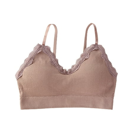 

Yoga Bras for Women Women Seamless Lace Sports Bra Padded Wirefree Sports Top Shoulder Strap Sleeping Fitness Yoga Bra Work Out Woman