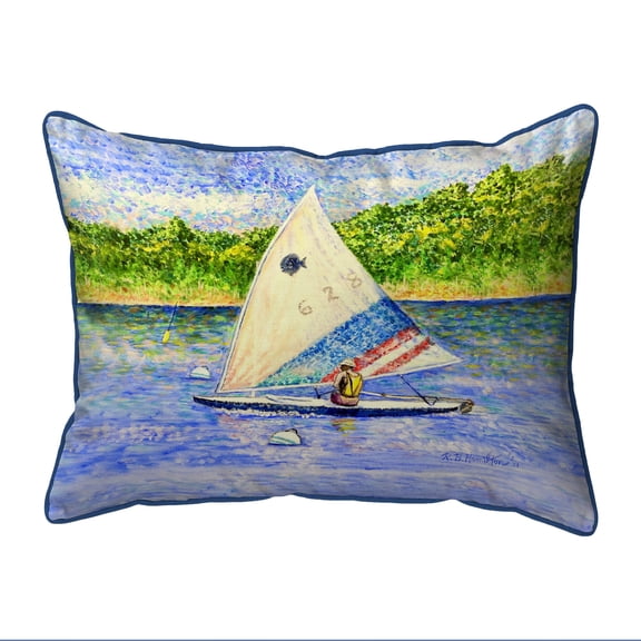 Betsy Drake Interiors Sunfish Sailing Extra Large Zippered Pillow 20x24