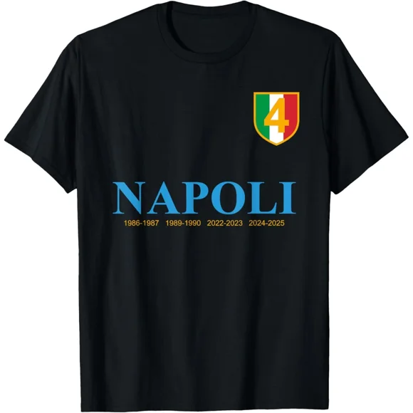 Napoli Champions Italy 4 Azzurri Soccer Champions Soccer T-Shirt