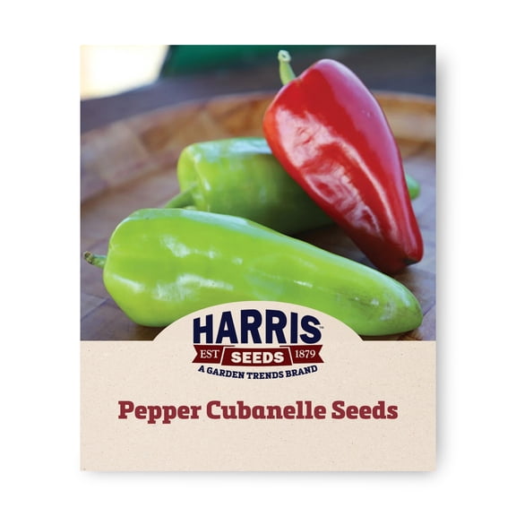 Harris Seeds Cubanelle Pepper, Frying Pepper Variety, 50 Count
