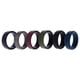 thumbnail image 2 of Juego de Anillos de Boda de Silicona ROQ 2 Capas Biselados 8 mm Azul 6 x 11 mm, 2 of 2