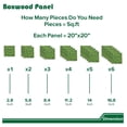 thumbnail image 5 of Grass Wall Panel 20'x20', 12Packs Artificial Greenery Wall Backdrop Faux Fence Privacy Screen Fake Hedge Topiary Boxwood Décor for Indoor Outdoor, Dark Green, 5 of 8
