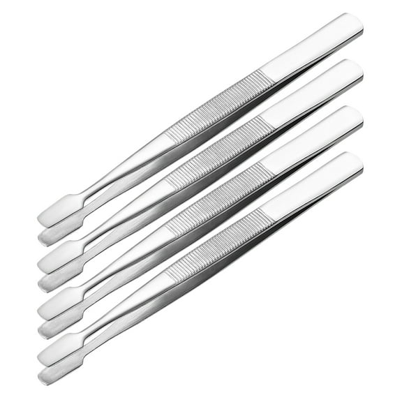 SOPOTUTU 4pcs Small Stainless Steel Precision Tweezers Set for Handling Small Items
