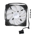 thumbnail image 1 of Ventilador de refrigeración LED brillante y frío de 12 cm, alto volumen de aire, a prueba de golpes, silencioso, para caja de computadora, radiador, arcoíris, 1 of 14