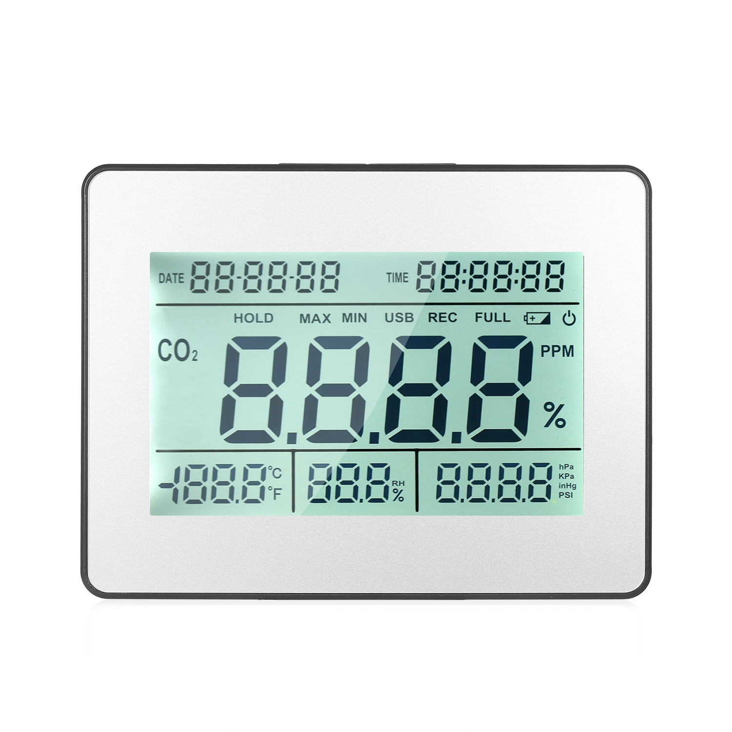 MABOTO Carbon Dioxide Detector Air Quality Monitor Meter with Data Logging Clock Function 5.5