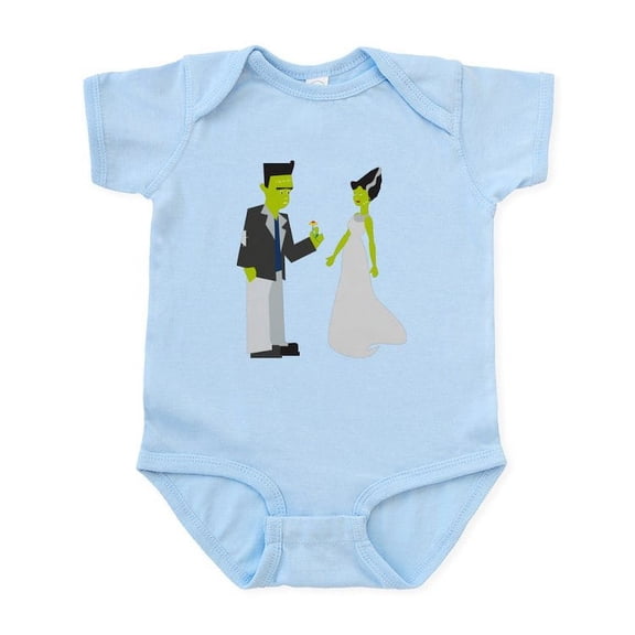 CafePress - Frankenstein & Bride Body Suit - Baby Light Bodysuit, Size Newborn - 24 Months