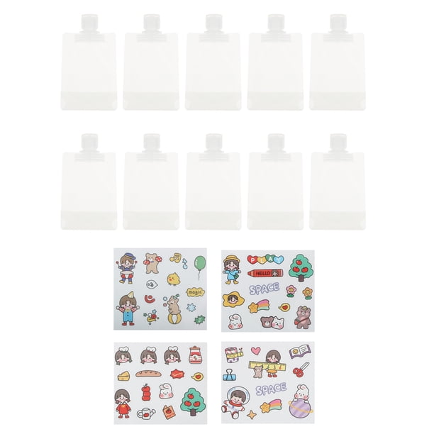 1 juego de subpaquete de cosméticos de viaje, bolsa de loción para mujeres.